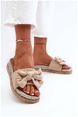 Moteriški platforminiai sandalai su lanku Smėlio spalvos Aflia