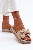 Moteriški platforminiai sandalai su lanku Smėlio spalvos Aflia