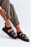 Moteriški ekologiškos odos sandalai Big Star NN274065 Black