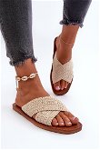 Moteriški plokšti sandalai Big Star NN274078 Smėlio spalvos