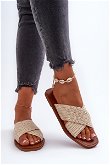 Moteriški plokšti sandalai Big Star NN274078 Smėlio spalvos