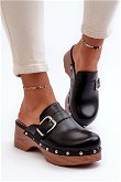 Moteriški šliaužimo sandalai su sagtimi Black Seprilla