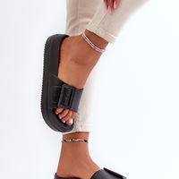 Moteriški putų platformos sandalai su sagtimi Big Star NN274A662 Black (BSB30935)