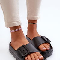 Moteriški putų platformos sandalai su sagtimi Big Star NN274A662 Black (BSB30935)