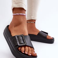 Moteriški putų platformos sandalai su sagtimi Big Star NN274A662 Black (BSB30935)