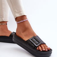 Moteriški putų platformos sandalai su sagtimi Big Star NN274A662 Black (BSB30935)
