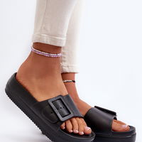 Moteriški putų platformos sandalai su sagtimi Big Star NN274A662 Black (BSB30935)