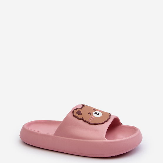 Vaikiškos lengvos šlepetės su meškiuku Pink Lindeheta (BSB30681)