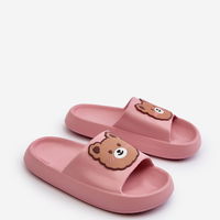 Vaikiškos lengvos šlepetės su meškiuku Pink Lindeheta (BSB30681)