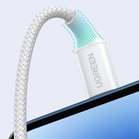 USB C PD kabelis 100W 1 m - baltas