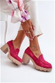 dirbtinio zomšo batai su platforma ant kulno, rožinės spalvos, Arablosa
