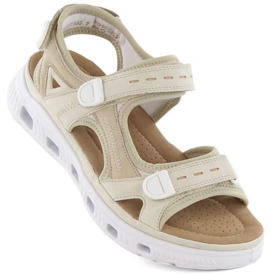 Patogūs sandalai su velcro užtrauktukais Rieker W RKR691 beige (SW1104286)