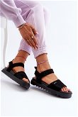 Moteriški zomšiniai platforminiai sandalai Big Star NN274700 Black