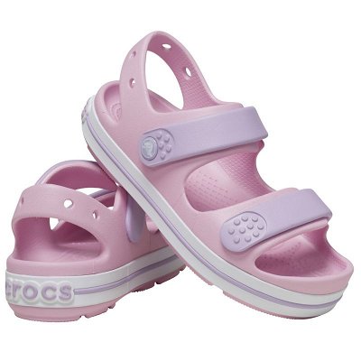 Crocs Crocband Cruiser vaikiški sandalai rožinės spalvos