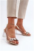 Elegantiški sandalai su papuošimais Pink Gold D&A MR38-444