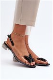 Permatomi sandalai su papuošimais Juodi SBarski MR1037-05