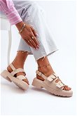 Moteriški sandalai su sagtimis Eco Leather Smėlio spalvos Konanttia