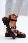 Moteriški puošnūs sandalai Black Arcida
