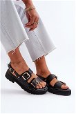Moteriški sandalai su sagtimis Eco Leather Black Konanttia
