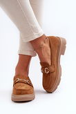 Mokasinai Eco Suede Camel Lighas