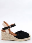 MORELLI BLACK espadriliniai sandalai ant platformų