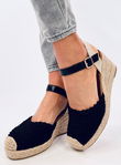 MORELLI BLACK espadriliniai sandalai ant platformų