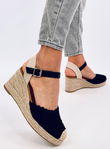 MORELLI BLACK espadriliniai sandalai ant platformų