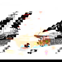 medinių piratų laivo figūrėlių rinkinys