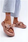 Moteriški odiniai platforminiai sandalai Pink GOE NN2N4109