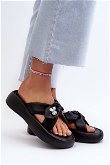 Juodi moteriški odiniai platforminiai sandalai GOE NN2N4110