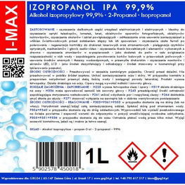 Izopropilo alkoholis Izopropanolis IPA I-MAX 99,9% 1L