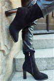 Moteriški zomšiniai batai su derančiu batviršiu