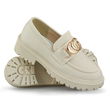 Smėlio spalvos platforminiai mokasinai beige womens loafers