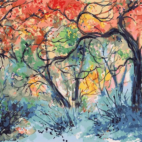 Tapyba pagal skaičius Pavasario atspindys 40x50 cm