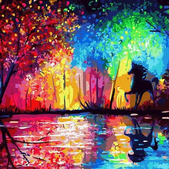 Tapyba pagal skaičius Ryskios spalvos 40x50 cm