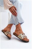 Moteriški dekoruoti sandalai S.Barski MY122 Aukso spalvos