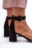 aukštakulniai sandalai juodos spalvos