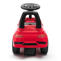 Vaikiškas raudonas elektrinis motoroleris su garsu RACER