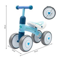 Dviratukas kūdikiams Baby Bike juoda, balta, futbolas 51009