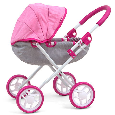 Lėlių vežimėlis Dori Prestige Pink