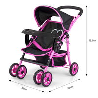 Lėlių vežimėlis Kate Prestige Black