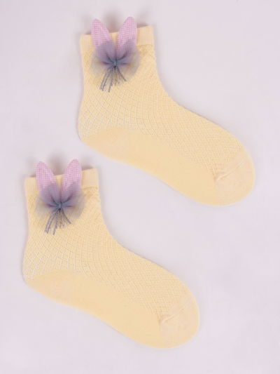 Mergaičių kojinės su aplikacija, modelis 10 17-19