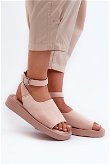 Patogūs moteriški platforminiai sandalai, rožiniai