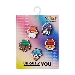 Crocs Jibbitz™ šuniukų su skrybėlėmis segtukų rinkinys iš 5 vnt. 10012184