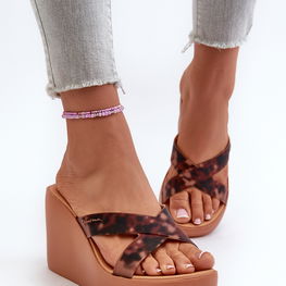 Sandalai su platforma moterims 83520 Ipanema High Fashion“ Stumdomi, rudi (BSB32128)