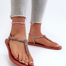 Moteriškos šlepetės Flip Flops“ su brokatu 26914 Ipanema Class Brilha Fem Coral“ (BSB32135)