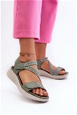Moteriški patogūs žali Velcro sandalai Eladora