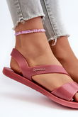 Moteriškos basutės su brokatiniu raštu Ipanema Vibe Sandal Fem Pink