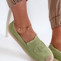Klasikinės moteriškos espadrilės žalios spalvos Flaure (BSB32106)