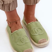 Klasikinės moteriškos espadrilės žalios spalvos Flaure (BSB32106)